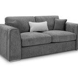 Naples Sofa Grey Fabric 3 Seater