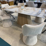 Monaco 160-240cm Pandora Ceramic Marble Extending Dining Table
