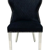 Chelsea 130cm Marble Round Dining Table + Valente Lion Button Chairs
