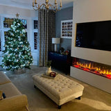 80 Inch HD 2024 Panoramic 3 Sided Glass WiFi Electric Fire HD+ 3D Effect
