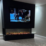 80 Inch HD 2024 Panoramic 3 Sided Glass WiFi Electric Fire HD+ 3D Effect