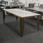 Mayfair 180cm Ceramic Marble & Gold Dining Table-Kitchen & Dining Room Tables-ASR-Belmont Interiors