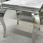 Louis Grey Marble Lamp Table-Esme Furnishings