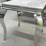 Louis Grey Marble Lamp Table-Esme Furnishings