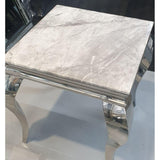 Louis Grey Marble Lamp Table-Esme Furnishings