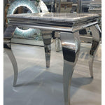 Louis Grey Marble Lamp Table-Esme Furnishings
