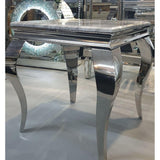 Louis Grey Marble Lamp Table-Esme Furnishings