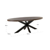 Richmond Interiors Watson 235cm Dining Table in Dark Brown