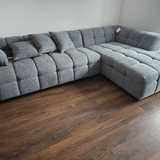 The Bubble Iron Boucle Fabric Left Hand Corner Tribeca Sofa