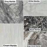 Louis Chrome Round Marble 130cm Dining Table With Nicole PU Leather Dining Chairs