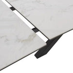 Phoenix 160-240cm White Ceramic Marble Extending Table-Esme Furnishings