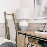 Libra Interiors Skyline Porcelain Large Table Lamp - Grey