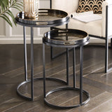 Libra Interiors Coral Design Set of 2 Nest Tables