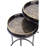 Libra Interiors Coral Design Set of 2 Nest Tables