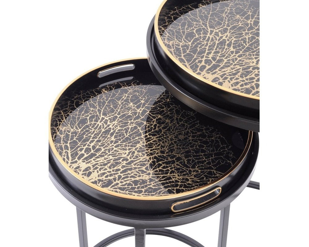 Libra Interiors Coral Design Set of 2 Nest Tables