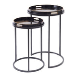 Libra Interiors Coral Design Set of 2 Nest Tables