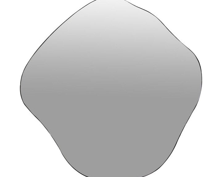 Libra Interiors Organic Metal Framed Wall Mirror - Oak Wood Finish