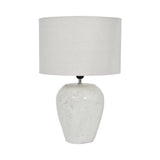 Libra Interiors Skyline Terracotta Table Lamp - White