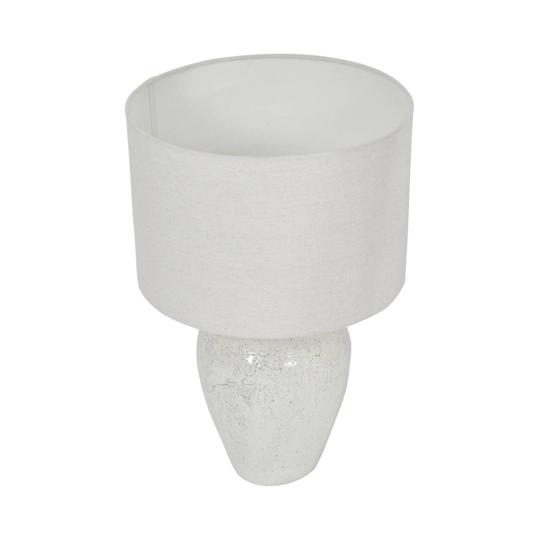 Libra Interiors Skyline Terracotta Table Lamp - White