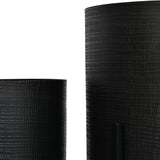 Libra Interiors Clyde Set of 2 Floor Standing Planters - Black