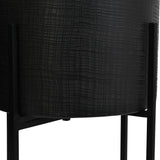 Libra Interiors Clyde Set of 2 Floor Standing Planters - Black