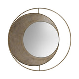 Libra Interiors Concentric Circles Iron Mirror - Aged Gold
