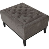 Libra Interiors Theodore Buttoned Stool - Warm Grey