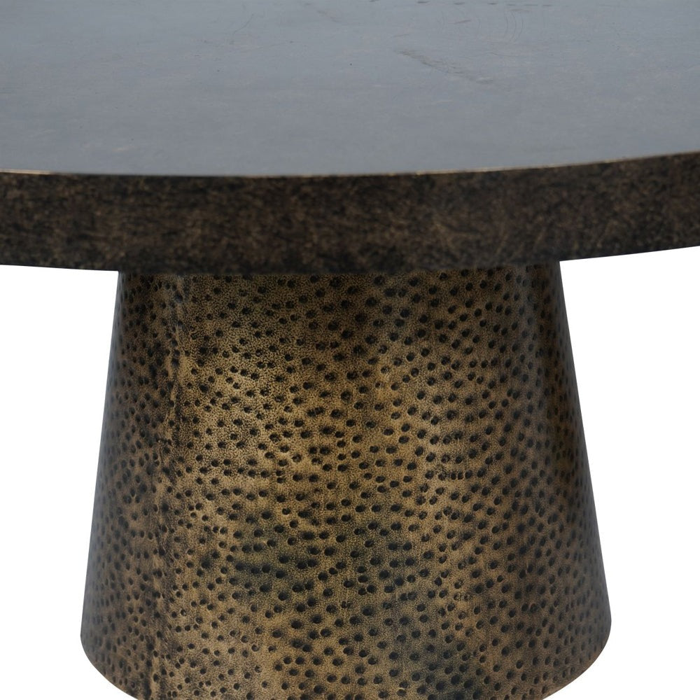 Libra Interiors Sandbanks Set of 2 Round Coffee Tables - Rustic Gold