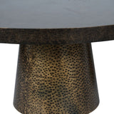 Libra Interiors Sandbanks Set of 2 Round Coffee Tables - Rustic Gold