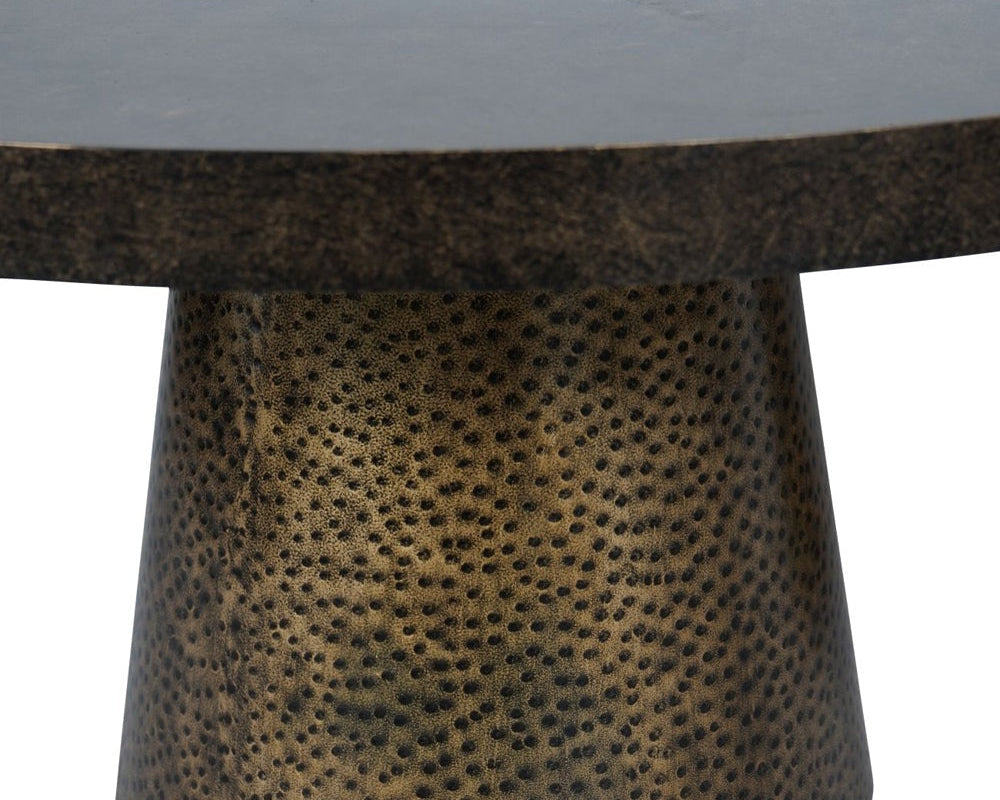 Libra Interiors Sandbanks Set of 2 Round Coffee Tables - Rustic Gold