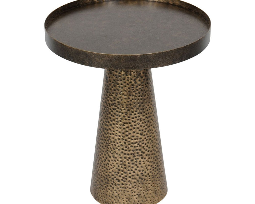 Libra Interiors Sandbanks Iron Side Table - Rustic Gold