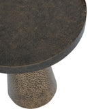 Libra Interiors Sandbanks Iron Side Table - Rustic Gold