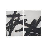 Libra Interiors Impasto Set of 2 Brushstokes Framed Canvases