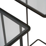 Libra Interiors Linz Set of 2 Side Tables - Glass & Metal