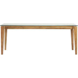 Libra Interiors Sleaford Rectangular Dining Table 180cm - Glass & Oak