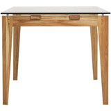 Libra Interiors Sleaford Rectangular Dining Table 180cm - Glass & Oak