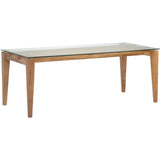 Libra Interiors Sleaford Rectangular Dining Table 180cm - Glass & Oak