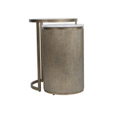 Libra Interiors Belvedere Set of 2 Nesting Side Tables - Aged Gold