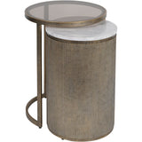 Libra Interiors Belvedere Gold Small Set of 2 Nesting Side Tables