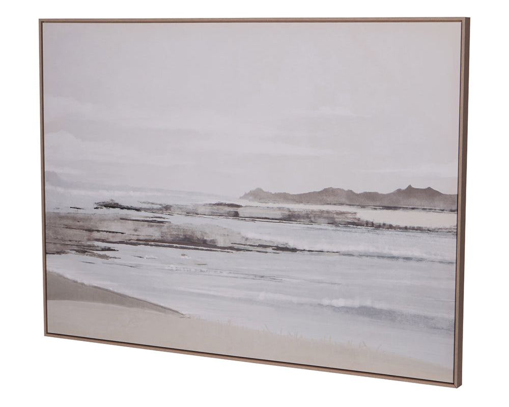 Libra Interiors Blurred Seascape Framed Canvas