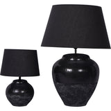 Libra Interiors Skyline Terracotta Table Lamp - Black