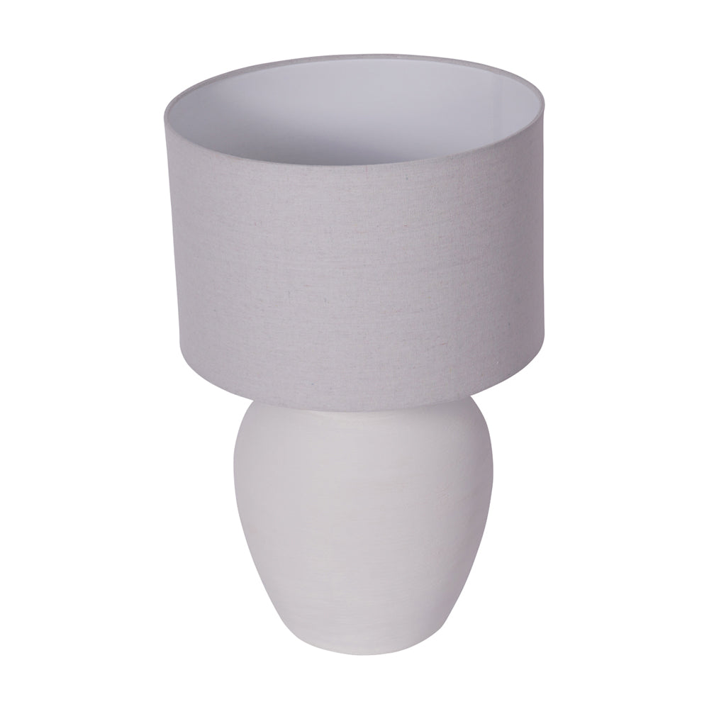 Libra Interiors Rhodes Ceramic Lamp - White