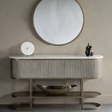 Libra Interiors Belvedere Gold Large Console Table with Shelf