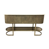 Libra Interiors Belvedere Gold Large Console Table with Shelf