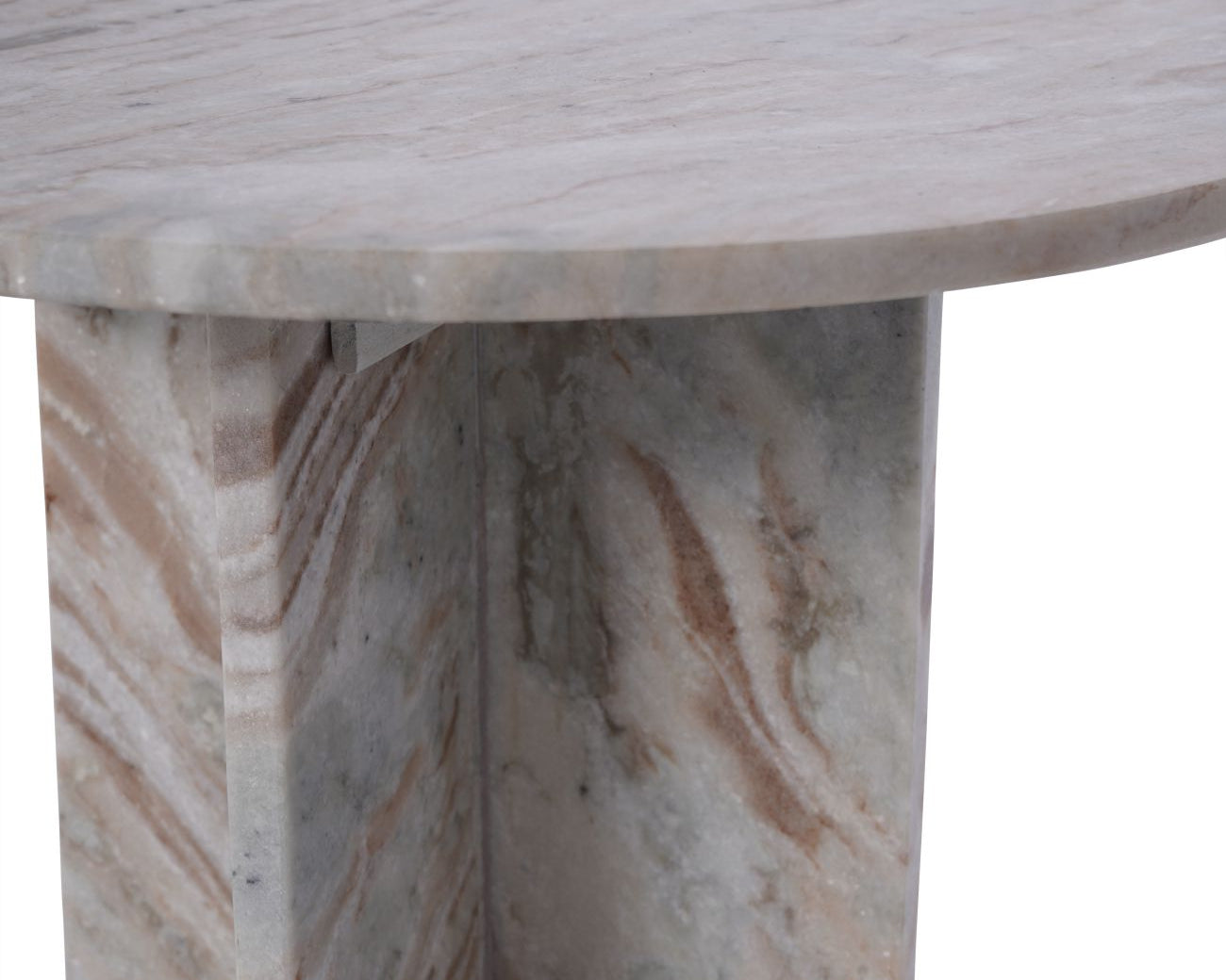 Libra Interiors Marble Fantasy Side Table - Brown