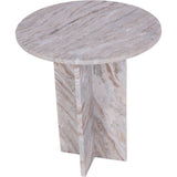 Libra Interiors Marble Fantasy Side Table - Brown
