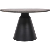 Libra Interiors Clifton II Coffee Table in Charcoal Black and Travertine – Small