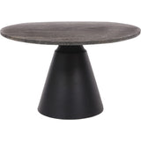 Libra Interiors Clifton II Coffee Table in Charcoal Black and Travertine – Small