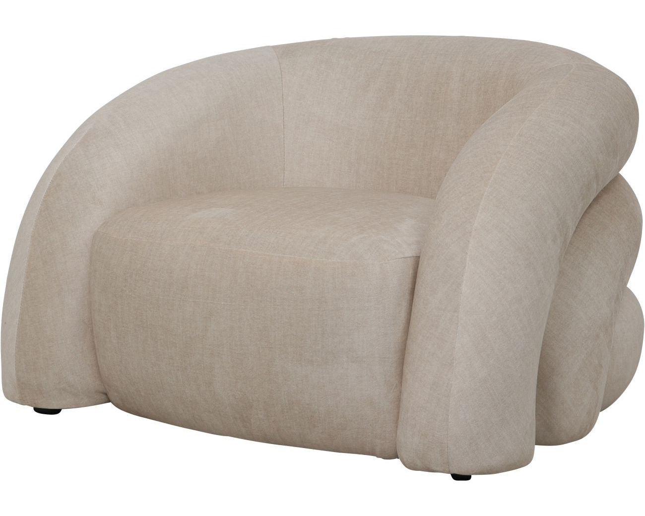 Libra Interiors Casa Curved Snug Chair - Cream