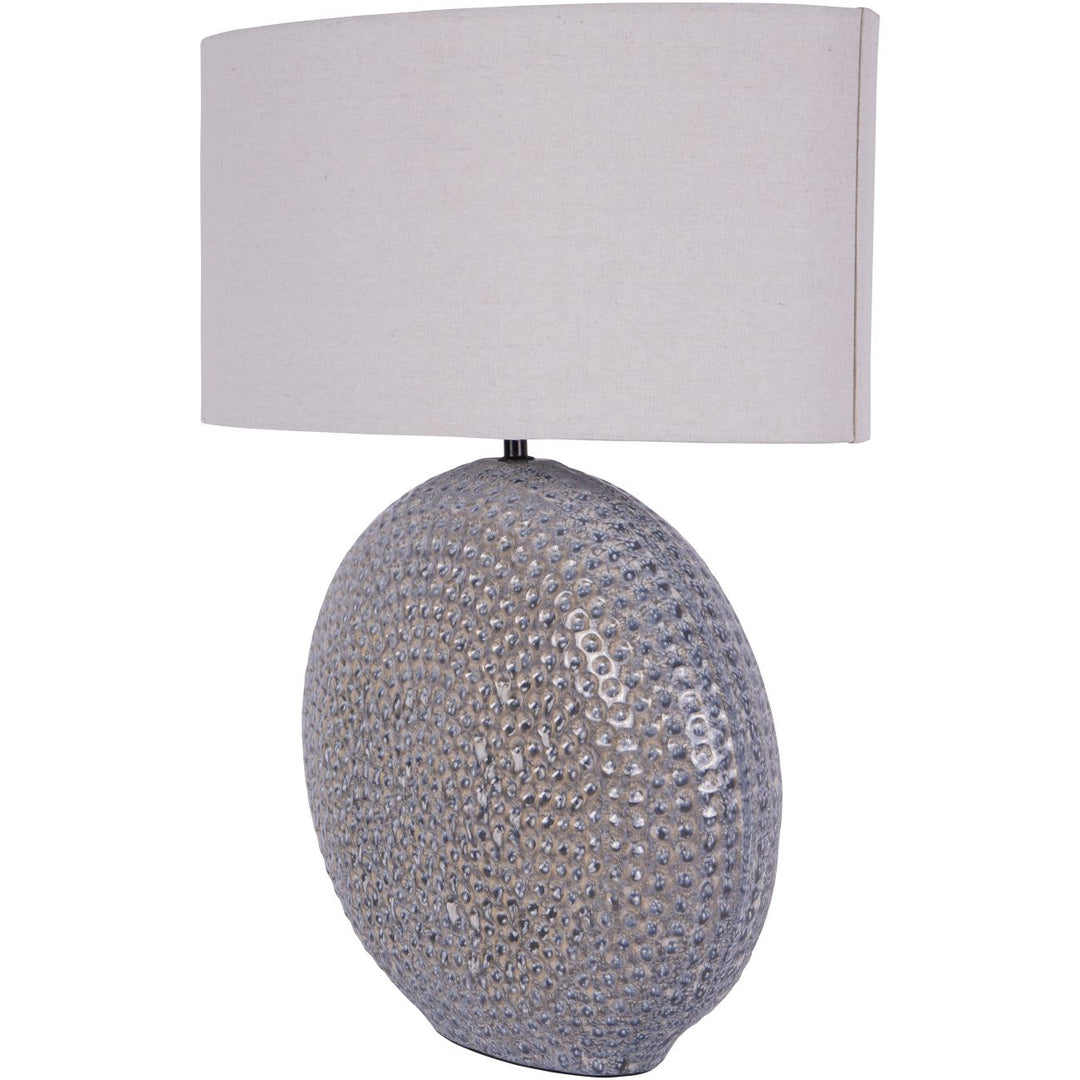 Libra Interiors Lugo Ceramic Table Lamp - Grey
